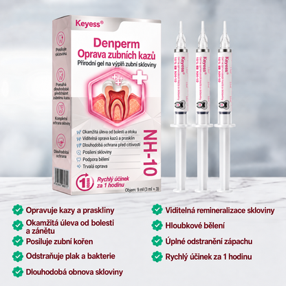 Keyess® DenPerm🎉🧣🧣 — Gel pro péči o zubní sklovinu při kazech, citlivých zubech a oslabené sklovině