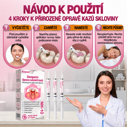 Keyess® DenPerm🎉🧣🧣 — Gel pro péči o zubní sklovinu při kazech, citlivých zubech a oslabené sklovině