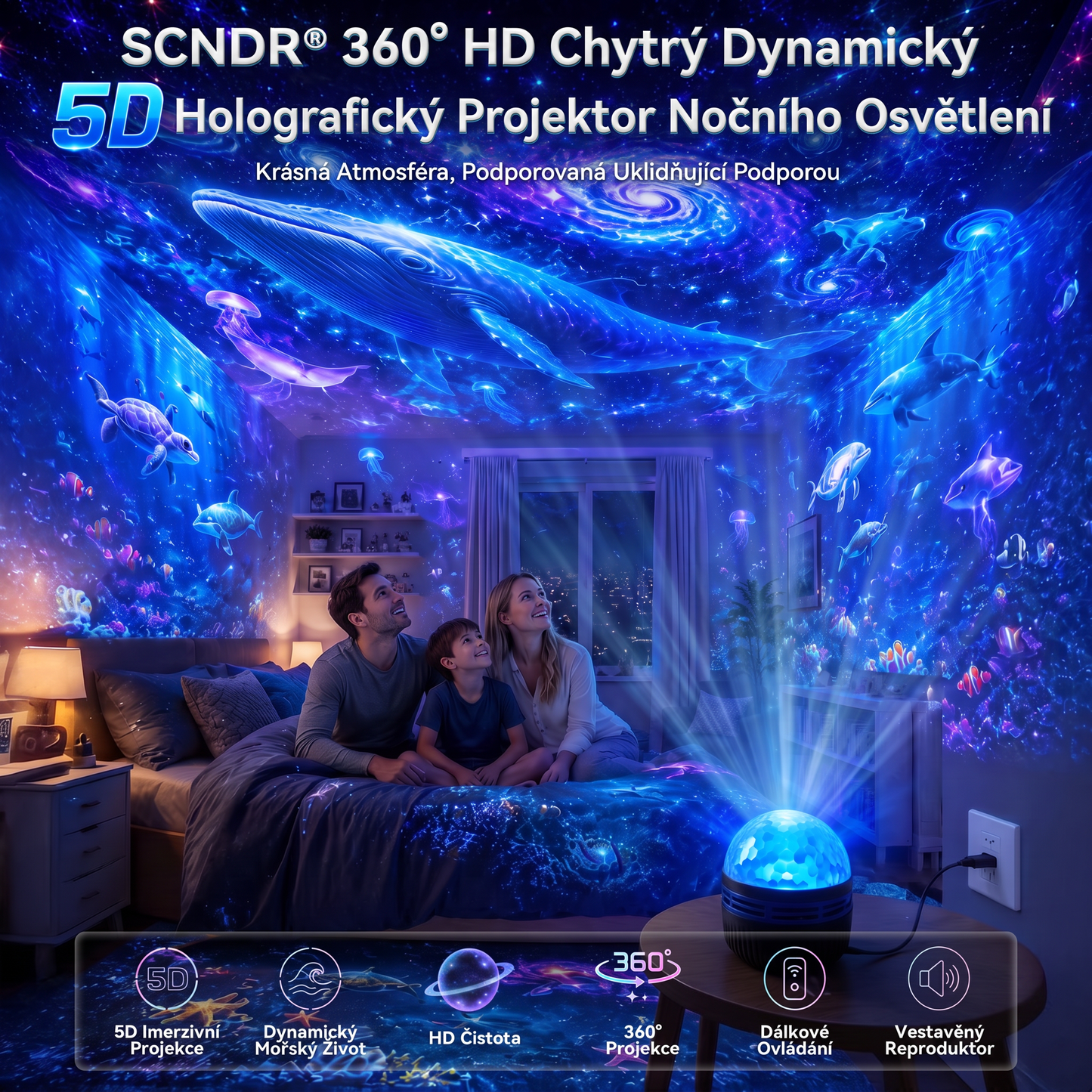 Oficiální obchod | 🦖🌌 SCNDR® 360° chytrý holografický projektor hvězdné oblohy (HD chytrý dynamický 5D)