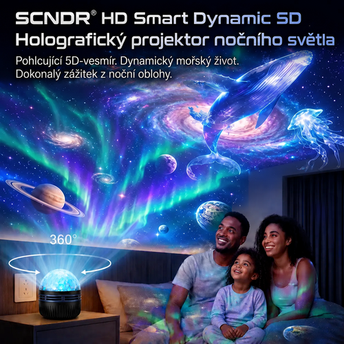 Oficiální obchod | 💖🎁 SCNDR® 360° chytrý holografický projektor hvězdné oblohy (HD chytrý dynamický 5D)