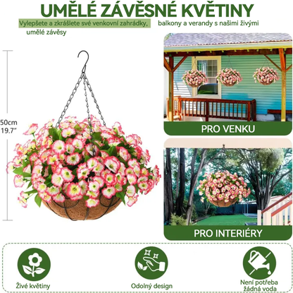 💐💐 Zimní limitovaná edice 2025 ✨ Umělé macešky (petúnie) s UV simulací