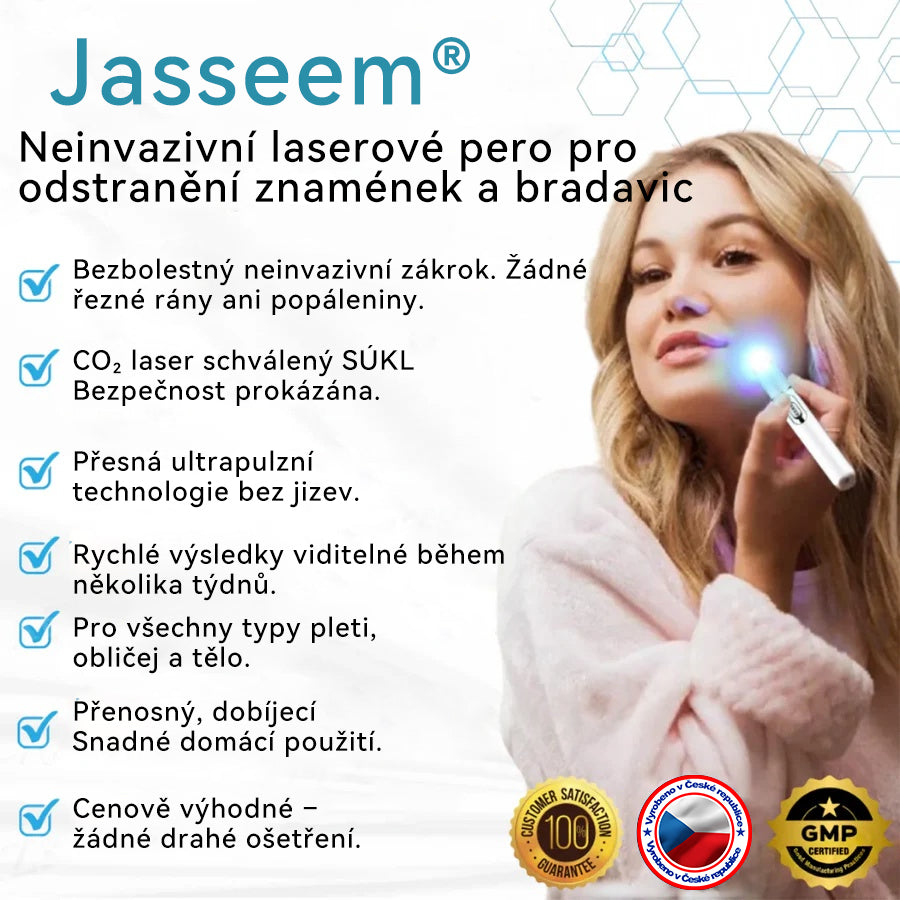 𝐉𝐚𝐬𝐬𝐞𝐞𝐦® Laserové pero lékařské kvality 💕 (Poháněno technologií CO₂ laseru – účinně odstraňuje znaménka, bradavice, kožní výrůstky, pigmentové skvrny a další nedokonalosti pleti) 🔥