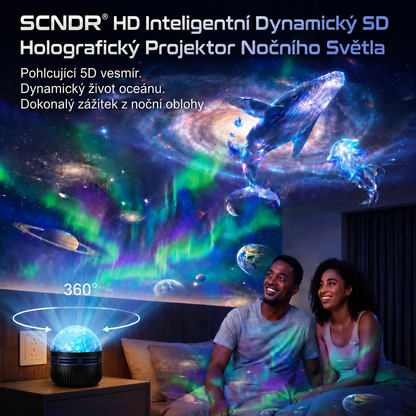 🇨🇿 Oficiální obchod v České republice | 🎁💕SCNDR® 360° Inteligentní holografický projektor hvězdné oblohy (HD inteligentní dynamický 5D)