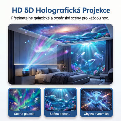 🇨🇿 Oficiální obchod v České republice | 🎁💕SCNDR® 360° Inteligentní holografický projektor hvězdné oblohy (HD inteligentní dynamický 5D)
