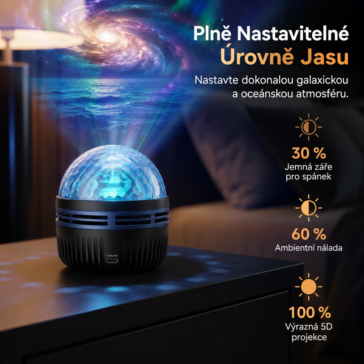 🇨🇿 Oficiální obchod v České republice | 🎁💕SCNDR® 360° Inteligentní holografický projektor hvězdné oblohy (HD inteligentní dynamický 5D)